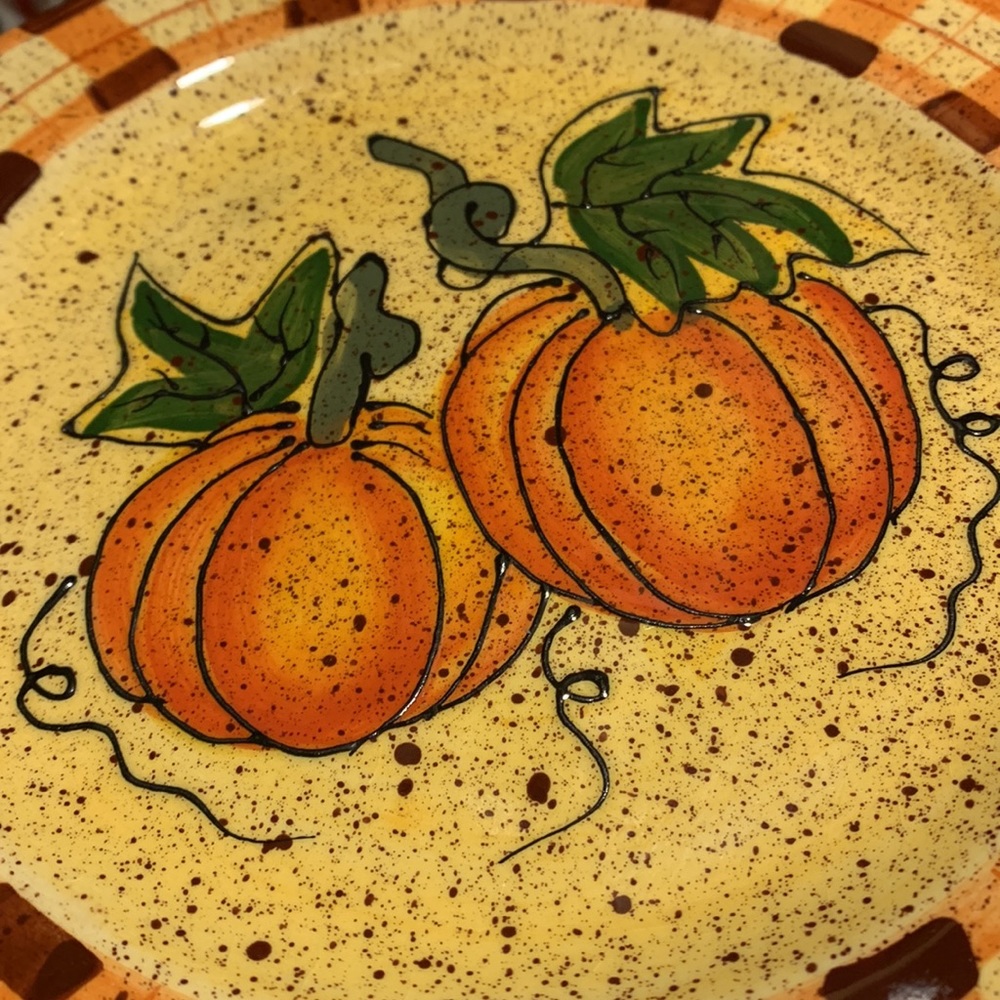 Vintage Vanson Decorative Autumn Hand painted 9” Ceramic Dish